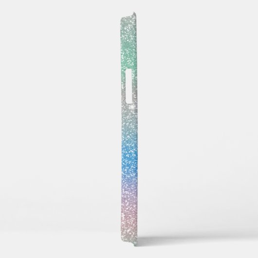 Pastelgradiënt Glitter Sparkle Monogram Naam Case-Mate iPhone Case (Achterkant / Rechts)