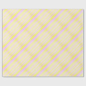 Pastelgradiënt lavendel roze en gele strepen cadeaupapier (Vlak)