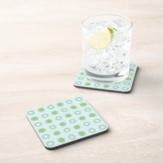 Pastelgroen en grijs geometrisch patroon bier onderzetter