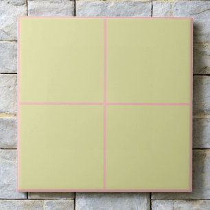 Pastelgroen roze geruit minimalistisch monochroom tegeltje