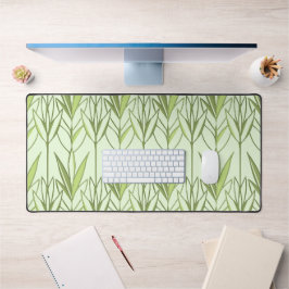 Pastelgroen Tropisch Loof Natuur Deco Patroon Bureaumat
