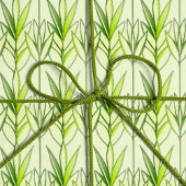 Pastelgroen Tropisch Loof Natuur Deco Patroon Cadeaupapier