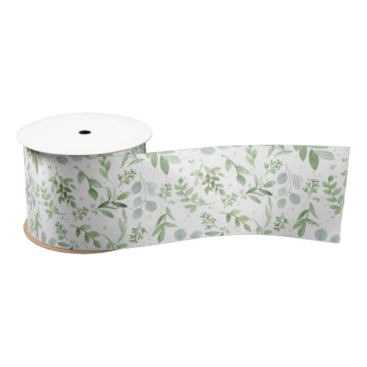 Pastelgroen Waterverf Eucalyptus Pattern Lint (Spoel)