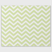 Pastelgroen & Witte Chevron Huwelijk Verjaardag Cadeaupapier (Vlak)