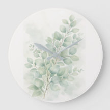 Pastelgroene botanische aquarel bladeren