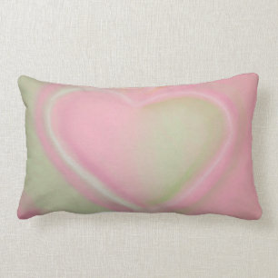Pastelgroene en roze hartvormige sierkussen-small kussen