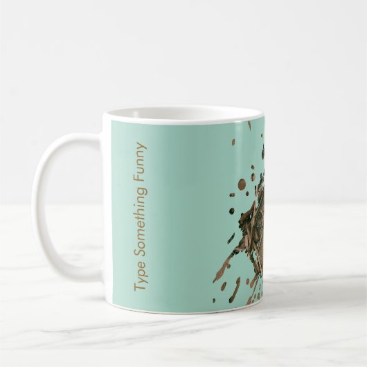 Pastelgroene Splash Mok - Monogram (Links)