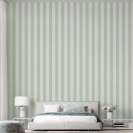 Pastelgroene Strepen Behang