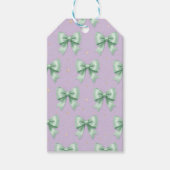 Pastelgroene Strik Cadeaulabel (Voorkant)