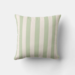 Pastelgroene verticale strepen kussen