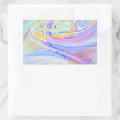 pastelhologram rechthoekige sticker (Tas)