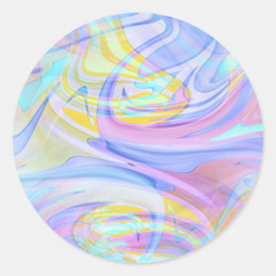 pastelhologram ronde sticker