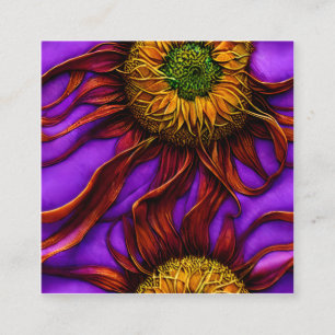 Pastelinkt Intriciteitsstroom Intricum zonnebloem Vierkante Visitekaartje