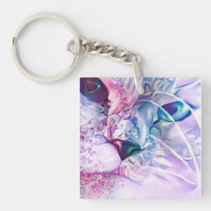 Pastelkat Droomlandschap Sleutelhanger