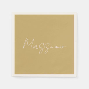 Pastelkleur Calligrafie Elegante Gewone Naam Servet