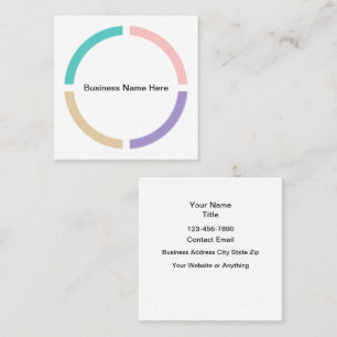 Pastelkleur trendy visitekaartjes ontwerp