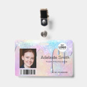 pastelkleurdruppels badge (Voorzijde met clip)