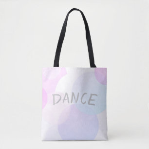 pastelkleuren dansroze en blauw draagtas