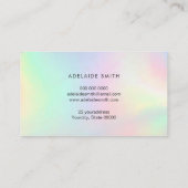 pastelkleuren FAUX iriserend effect Visitekaartje (Achterkant)