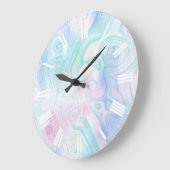 pastelkleuren marmer achtergrond grote klok (Hoek)