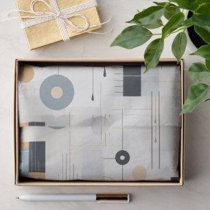 Pastelkleuren mid-century geometrisch patroon tissuepapier