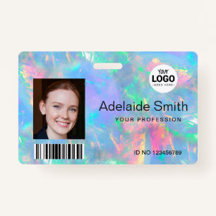 pastelkleuren opal gemstone-effect badge