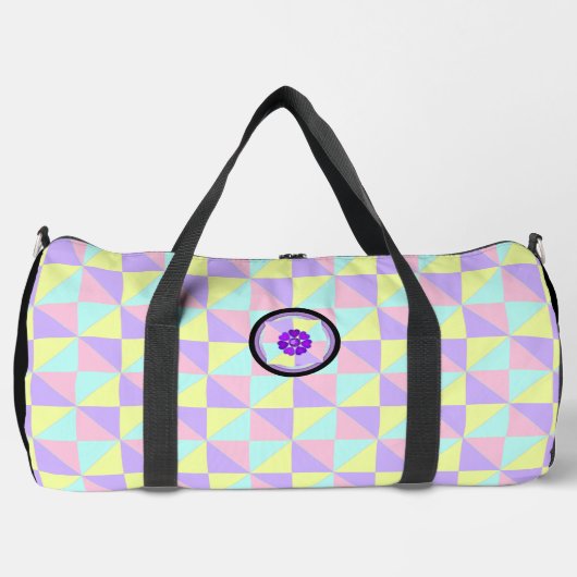 Pastelkleuren & paarse harten kloppen plunjezak (Voorkant)