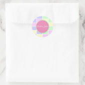 pastelkleuren ronde sticker (Tas)