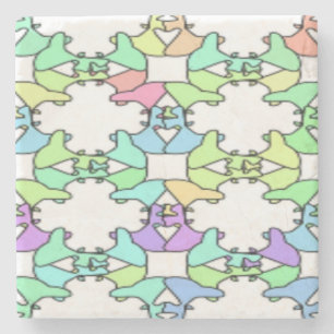 PASTELKLEUREN STENEN ONDERZETTER