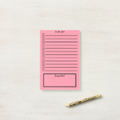 Pastelkleuren | Te gebruiken lijst | Helder roze/r Post-it® Notes (Op bureau)