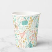 Pastelkleuren voor paaskleuren, naadloos patroon papieren bekers (Achterkant)