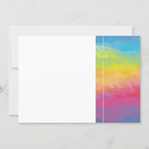 Pastelkleuren waterverf regenboog kaart