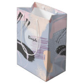 Pastelkleurenpenseelkleurenkleurenslijmpatroon Medium Cadeauzakje (Achterkant Gekanteld)