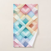 Pastelkleurig Abstract 3D-patroon Bad Handdoek (Handdoek)