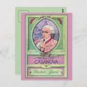  pastelkleurig Casanova-portret Briefkaart (Voorkant / Achterkant)