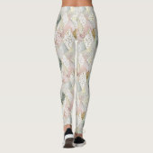 Pastelkleurig glinsterend abstract geruit en stipp leggings (Achterkant)