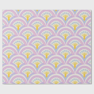 Pastelkleurig omhullingspatroon cadeaupapier