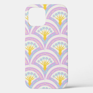 Pastelkleurig omhullingspatroon iPhone 12 hoesje
