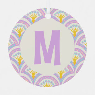 Pastelkleurig omhullingspatroon metalen ornament