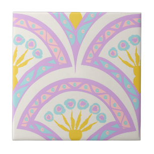 Pastelkleurig omhullingspatroon tegeltje