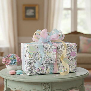 Pastelkleurig paisley-cadeaupapier cadeaupapier