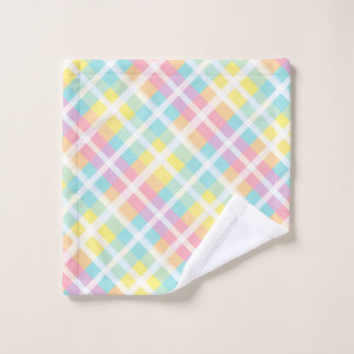 pastelkleurig plaid bad handdoek