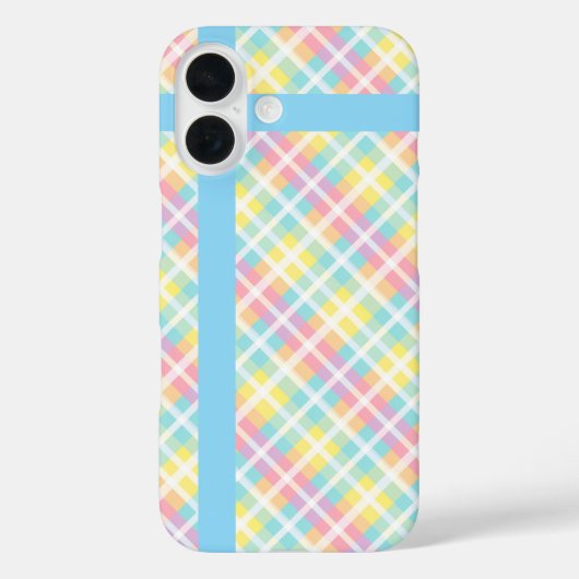 pastelkleurig plaid Case-Mate iPhone case (Achterkant)