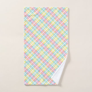 pastelkleurig plaid handdoek