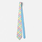 pastelkleurig plaid stropdas (Voorkant)