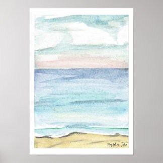 Pastelkleurig Zee Poster