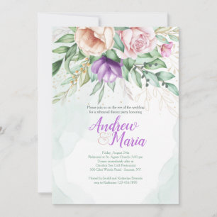 Pastelkleurige Bloemen Uitnodiging