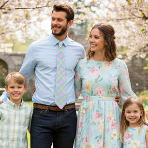 Pastelkleurige gingang stropdas