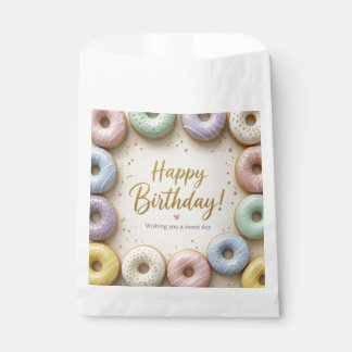 Pastelkleurige glazuurdonuts Gouden spikkels Zoet Bedankzakje