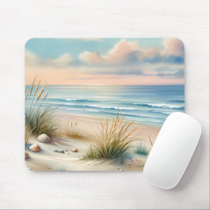 Pastelkleurige Kustduinen Aquarel Muismat